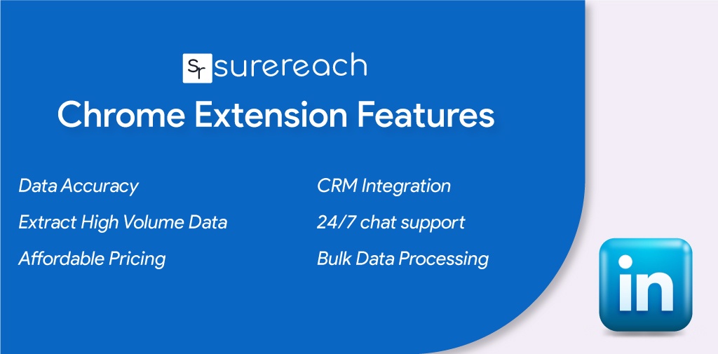 Surereach Chrome Extension Features