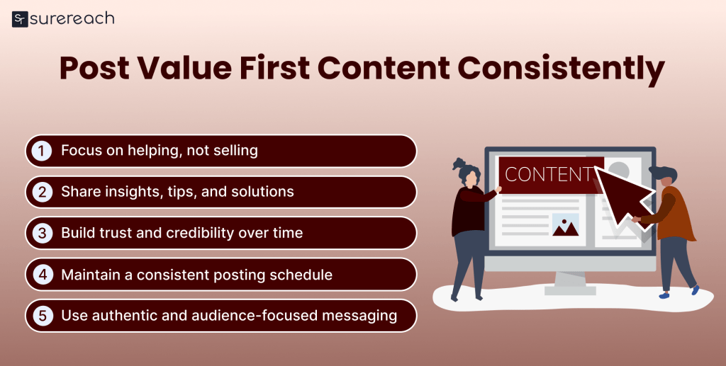 Post value first content consistently